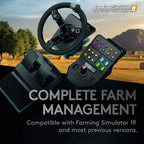 Landwirtschafts-Simulator Controller Bundle mit 900° Lenkrad Pedalen Steuerkonsole 38 Tasten und USB für PC