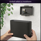 LED Wandleuchte Dymera 10 W 1500 lm IP44 Schwarz mit Farbwechsel und Sprachsteuerung für Innen- und Außenbereich