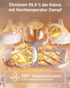 Bottle Washer Pro Automatischer Flaschenreiniger Sterilisator und Trockner für Babyflaschen 5 Modi 72 Stunden Aufbewahrung 90 Reinigungstabletten
