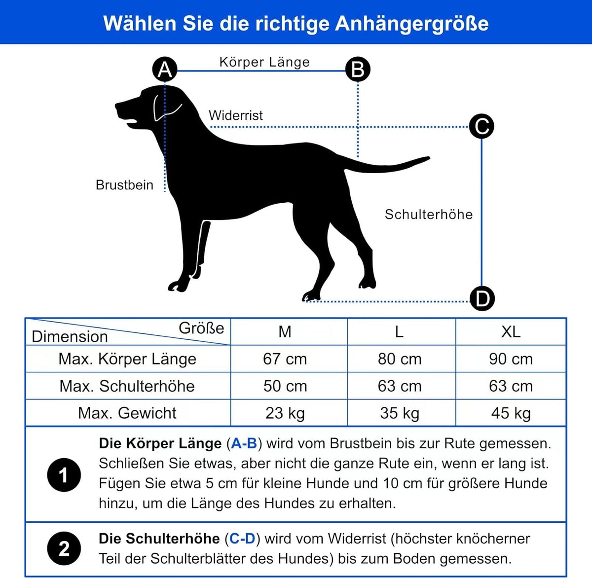 Hundefahrradanhänger 2 in 1 Jogger bis 45 kg faltbar mit 90 x 56 x 63 cm Kabine