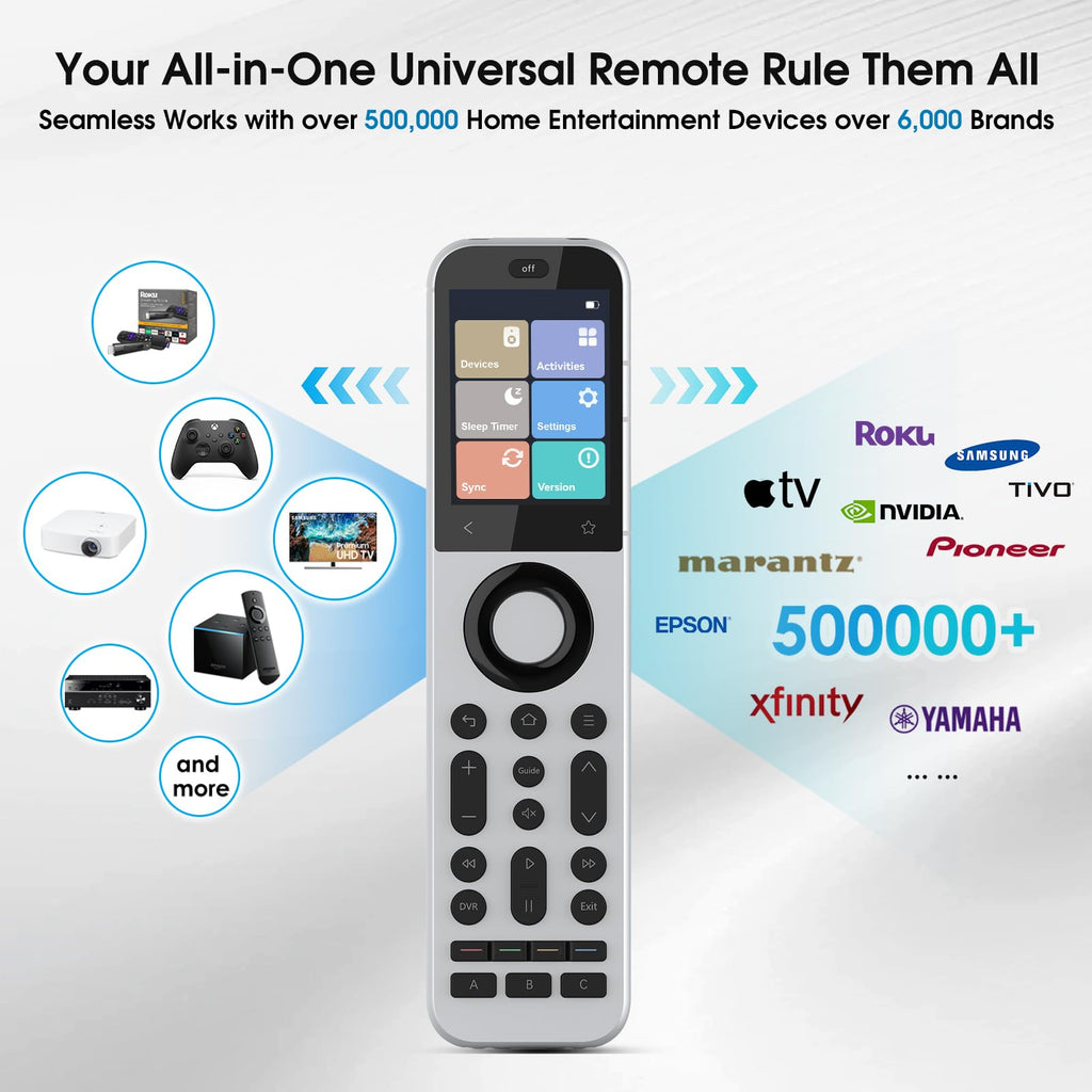 Universalfernbedienung X2 mit Hub und Ladestation Touchscreen IR Bluetooth WLAN für bis zu 49 Geräte