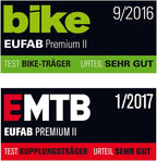 Fahrradträger Anhängerkupplung Premium 2 11521 für 2 Fahrräder E-Bike geeignet 60 kg klappbar abschließbar vormontiert