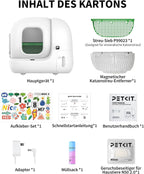 Selbstreinigende Katzentoilette Pura Max 2 76L mit App Steuerung und Geruchsbeseitigung für Mehrkatzenhaushalt Weiß