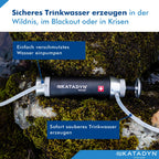 Outdoor-Wasserfilter Pocket 2010000 mit Keramikfilter bis 50000 L 1 L/min kompakter Pumpfilter mit Vorfilter