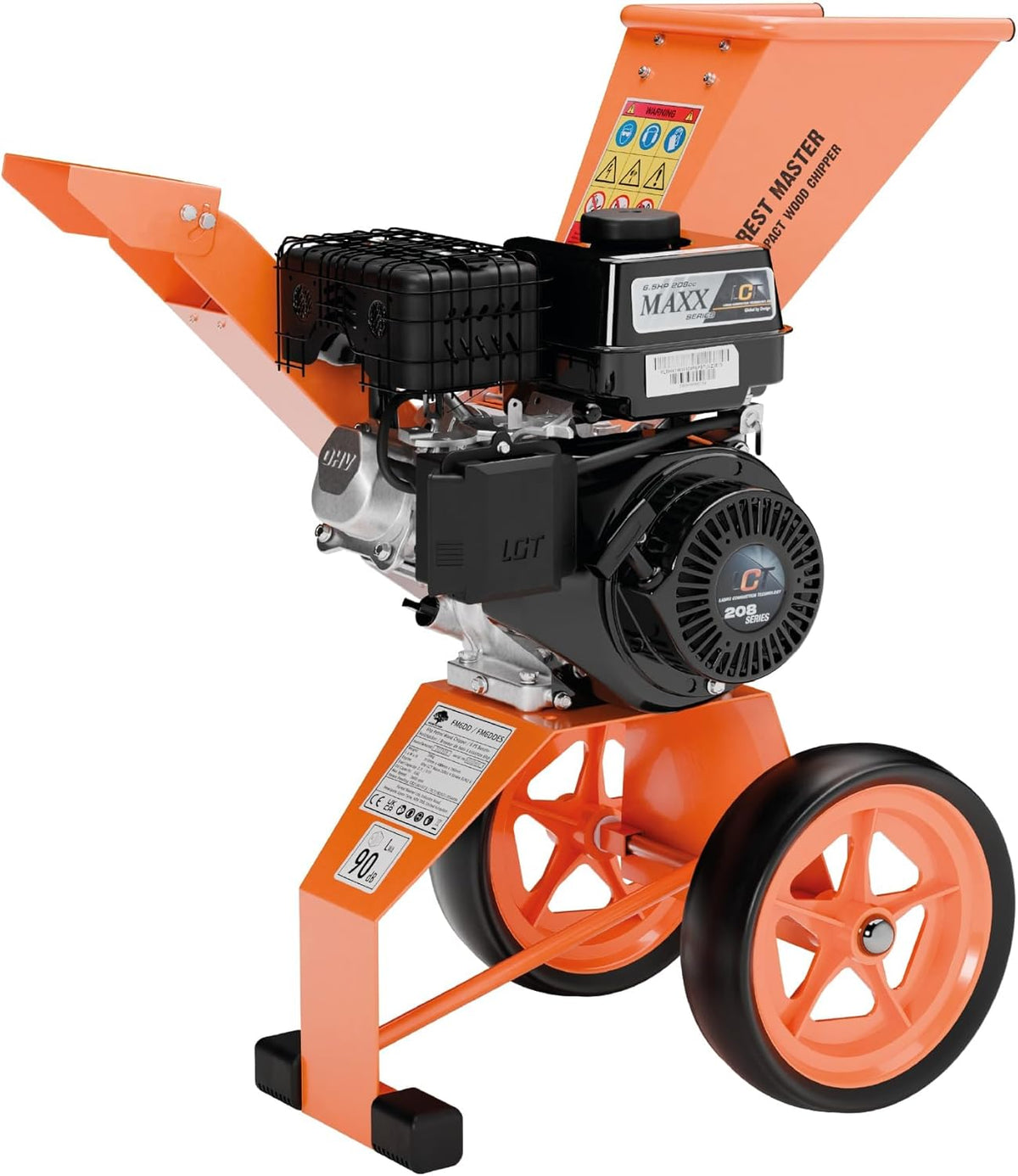Benzin Gartenhäcksler FM6DD 4-Takt Motor 6 HP für Äste bis 50 mm Direktantrieb mit doppelseitigen Klingen