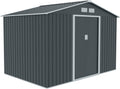 Metall Gerätehaus S200 XXL 277x191x192 cm Gartenhaus Geräteschuppen Satteldach Anthrazit Outdoor