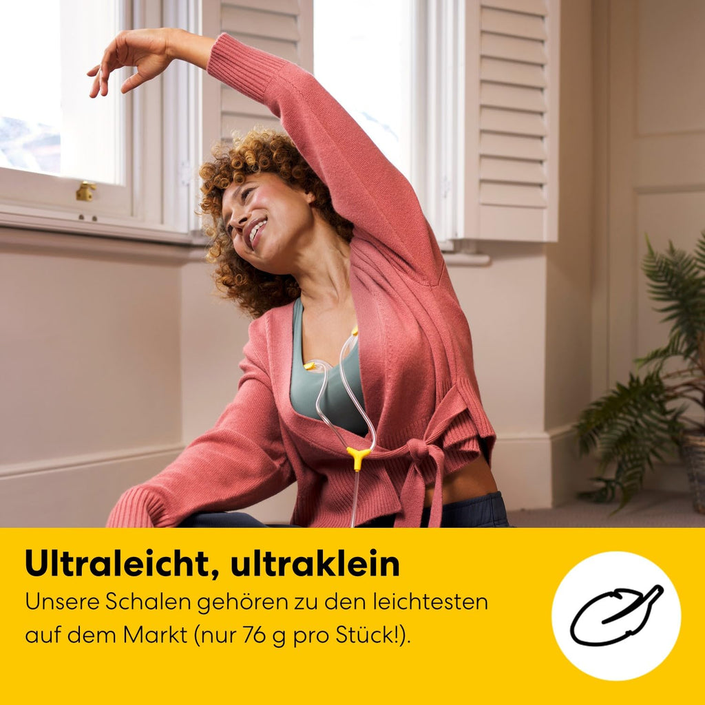 Freestyle Mini Hands-free elektrische Doppelmilchpumpe tragbar mit Auffangschalen wiederaufladbarem Akku und USB-C