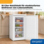 Gefrierschrank GS512-040E 91L 4 Sterne 40dB E Energieklasse 4 Schubladen manuelle Temperatur Weiß freistehend