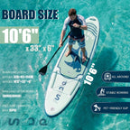 Stand Up Paddle Board 320 cm SUP aufblasbar für 1–2 Personen mit Zubehör Set PVC Doppelkammer stabil