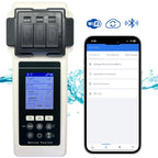 Pool-Wasseranalysegerät PoolLab 2.0 27 Parameter mit WiFi Bluetooth App Aufbewahrungskoffer und Wasserstandsausgleicher