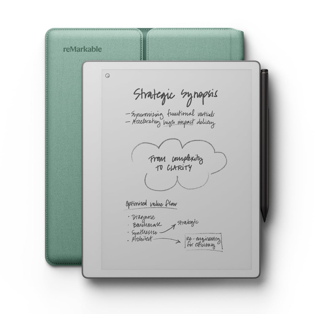 Papier-Tablet Paper Pure 10,3 Zoll E-Ink Schwarz-Weiß-Display WLAN mit Marker Plus und Sleeve Folio