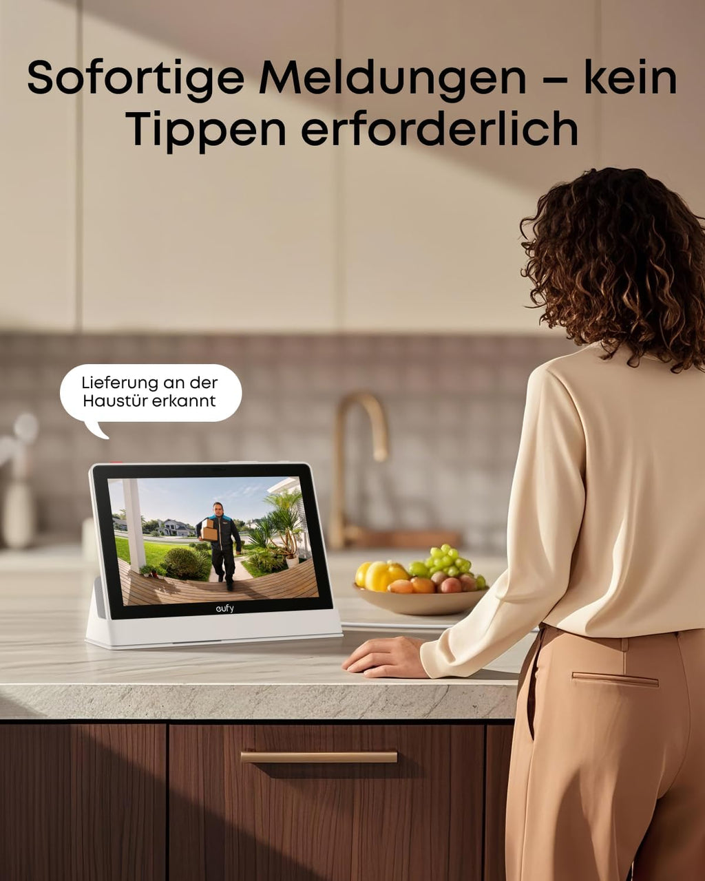 Smart Home Display T87A0 8 Zoll WLAN Touchscreen 1280 x 800 für Sicherheitsgeräte mit 4 Live-Ansichten und Echtzeitbenachrichtigungen