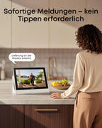 Smart Home Display T87A0 8 Zoll WLAN Touchscreen 1280 x 800 für Sicherheitsgeräte mit 4 Live-Ansichten und Echtzeitbenachrichtigungen
