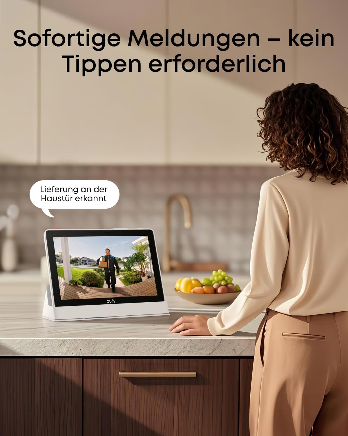 Smart Home Display T87A0 8 Zoll WLAN Touchscreen 1280 x 800 für Sicherheitsgeräte mit 4 Live-Ansichten und Echtzeitbenachrichtigungen