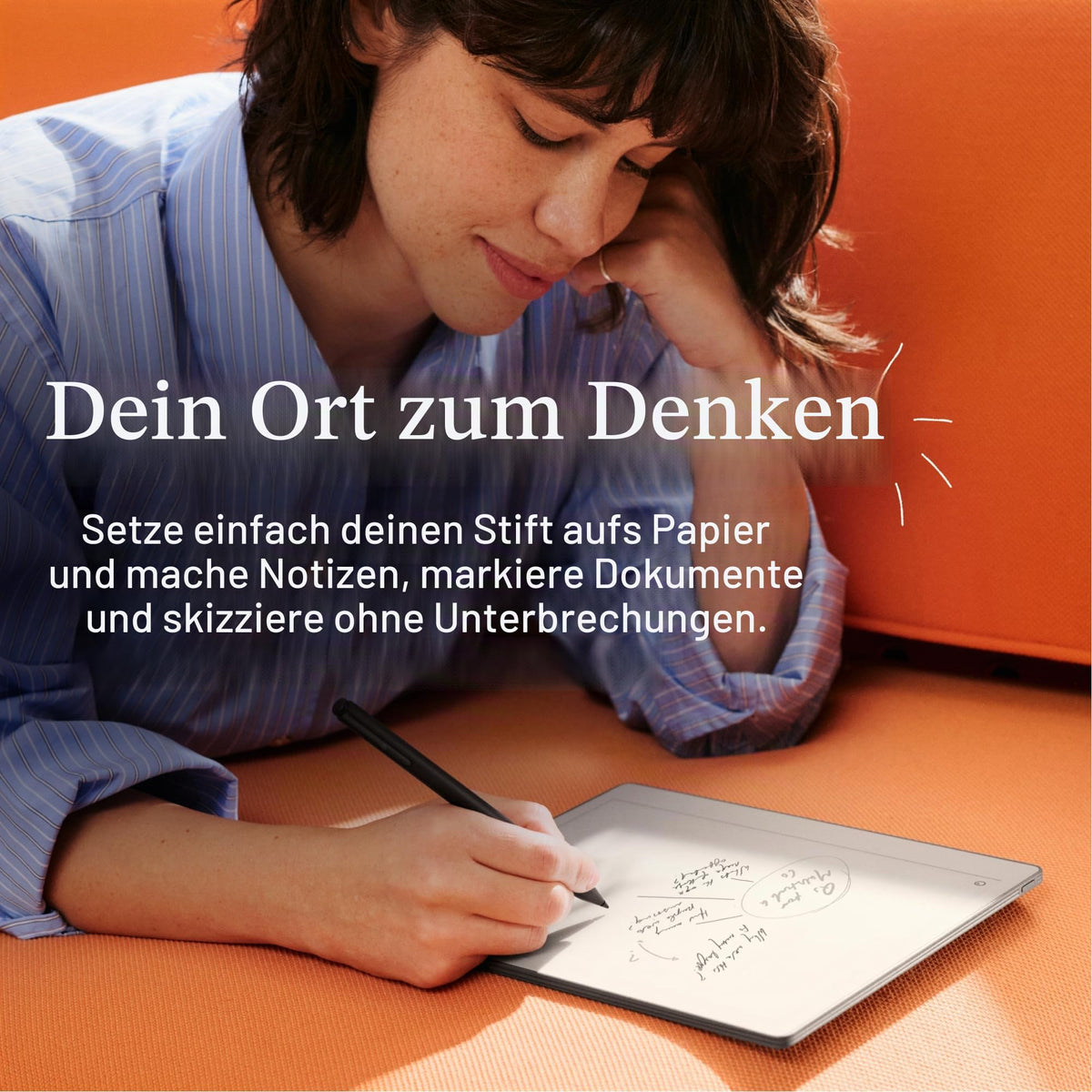 Papier-Tablet Paper Pure 10,3 Zoll E-Ink Schwarz-Weiß-Display WLAN mit Marker Plus und Sleeve Folio