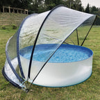 Pool Pavillon Cabrio Dome 036528-0 440 x 440 x 220 cm mit Sonnenschutz und Wetterschutz