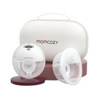 Milchpumpe elektrisch handsfree Doppelbrust tragbar M5 Smart App Steuerung 3 Modi 9 Stufen 2er Set Grau