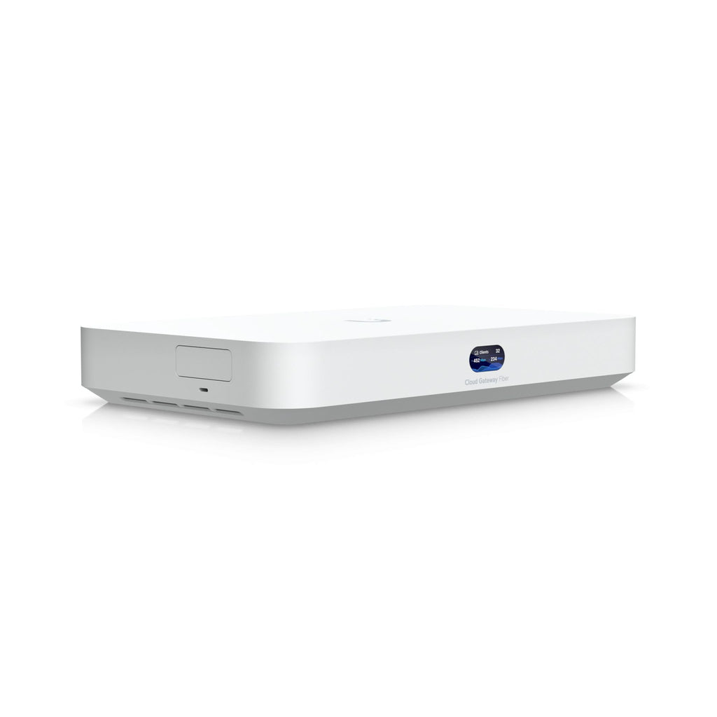 UniFi Cloud Gateway Fiber Netzwerk-Gateway mit 10 Gbit/s Ethernet 5 Ports 5 Gbit/s Upload VPN Firewall QoS WLAN für Büro und Unternehmen