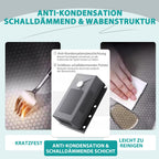 Edelstahl Küchenspüle 80 x 45 x 22 cm Einzelbecken mit LED-Temperaturanzeige ausziehbarem Wasserfallhahn und Ablaufgarnitur