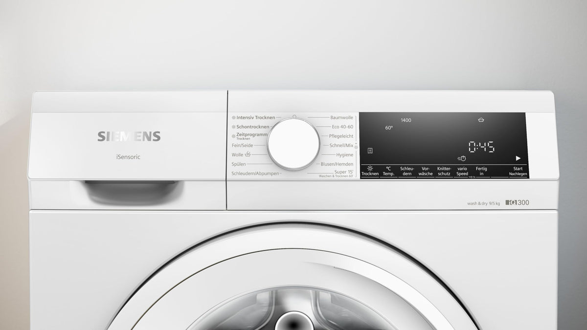 iQ300 Waschtrockner 9 kg Waschen 5 kg Trocknen 1400 U/min WN34A141 autoDry iQdrive SpeedPack L