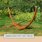 Hängemattengestell Holz Eukalyptus 310 cm wetterfest bis 150 kg ohne Hängematte Modell 50055