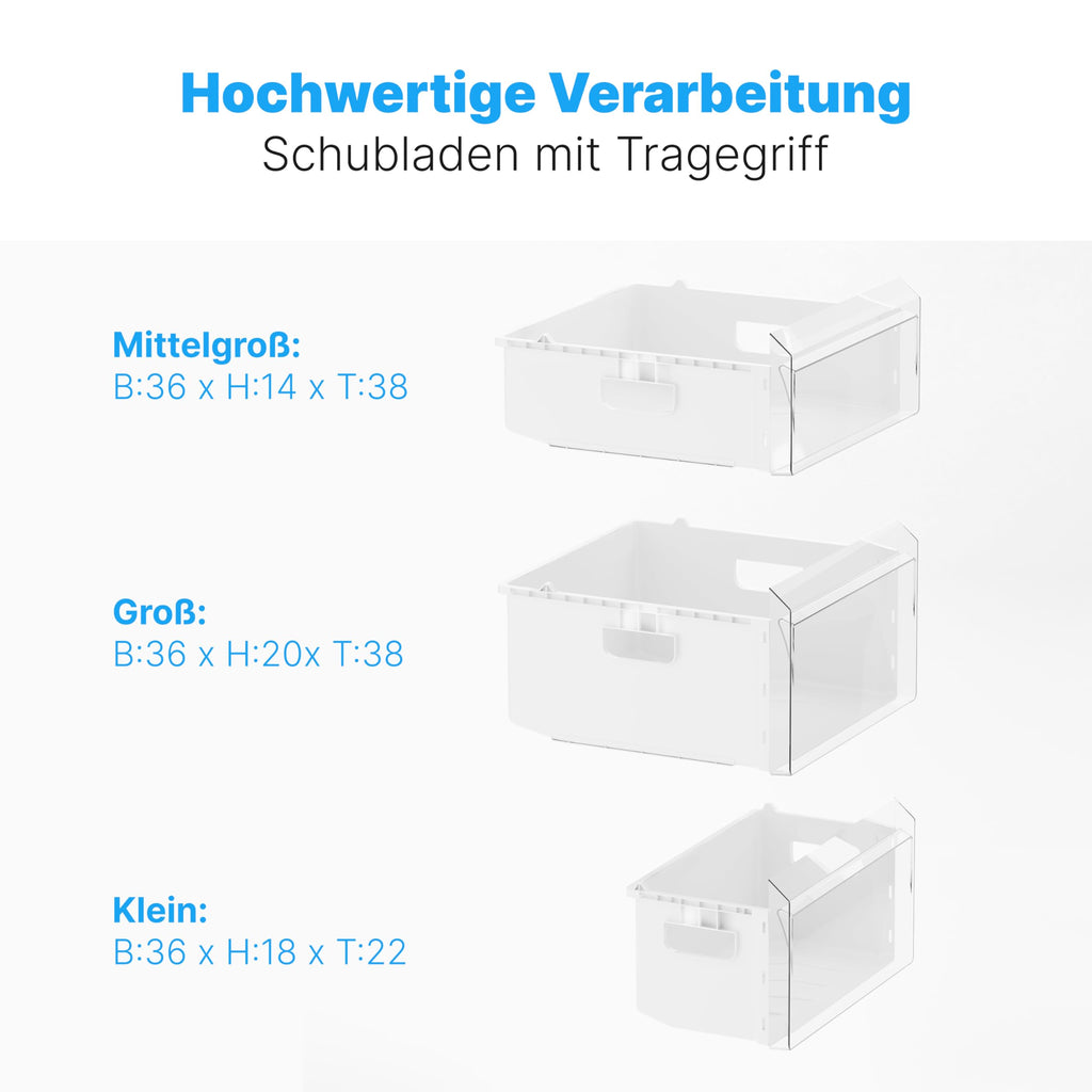 Gefrierschrank GS 7253 87 L 3 Gefrierschubladen 4-Sterne-Gefrierfach bis -18 °C wechselbarer Türanschlag