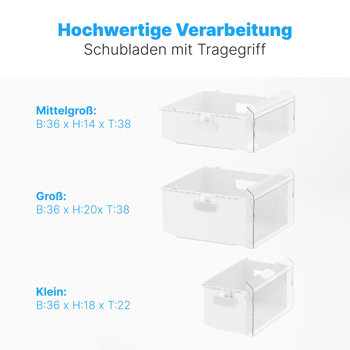 Gefrierschrank GS 7253 87 L 3 Gefrierschubladen 4-Sterne-Gefrierfach bis -18 °C wechselbarer Türanschlag