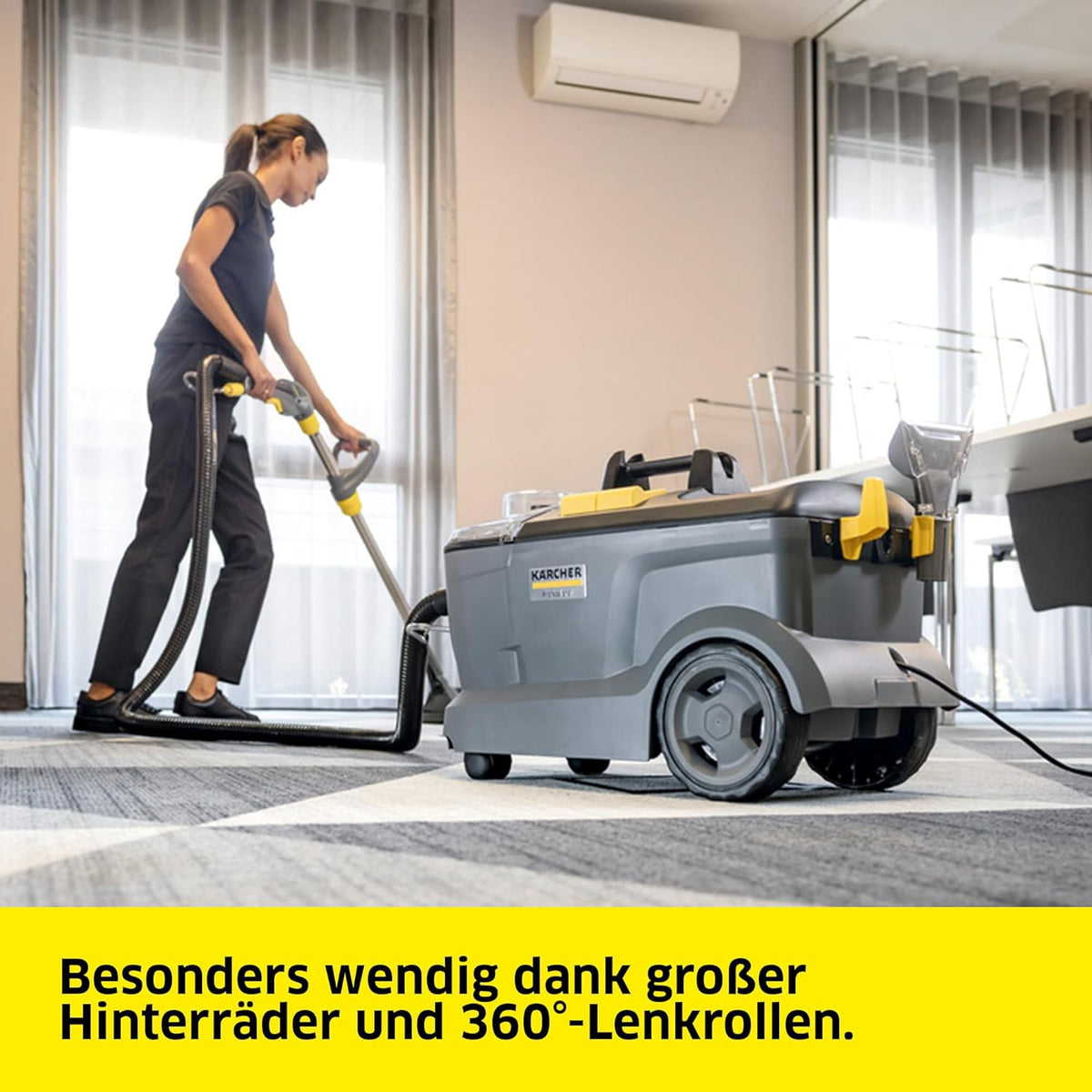 Polsterreiniger Waschsauger Puzzi 10/1 mit 10 L Tank 1 L/min und Polster- und Fugendüse
