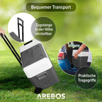 Kompressor Kühlbox 39 Liter mit Rollen 12/24V 230V -20°C bis +20°C mobile Kühltruhe mit USB Anschluss für Auto Camping Wohnmobil
