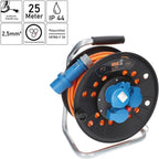 CEE Campingkabeltrommel EXTREME SIGNAL V116885 25 m H07BQ-F 3G 2,5 mm² mit Winkelkupplung und Adapterleitung IP44
