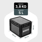 Camping Spülbecken mit Handpumpe mobil BOX-WAS-BL-10 40x30x28 cm Eurobox Format 5L Tanks
