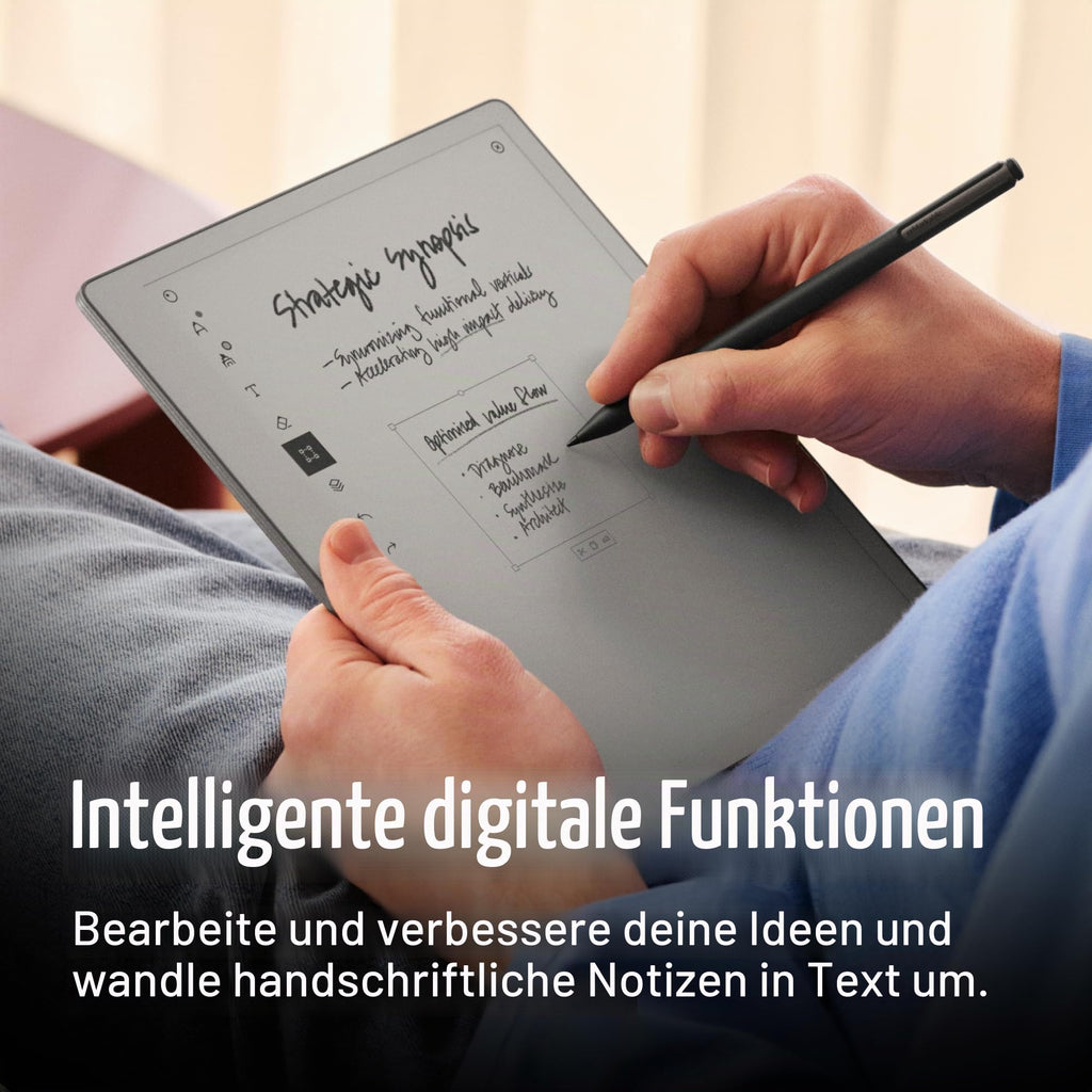 Papier-Tablet Paper Pure 10,3 Zoll E-Ink Schwarz-Weiß-Display WLAN mit Marker Plus und Sleeve Folio