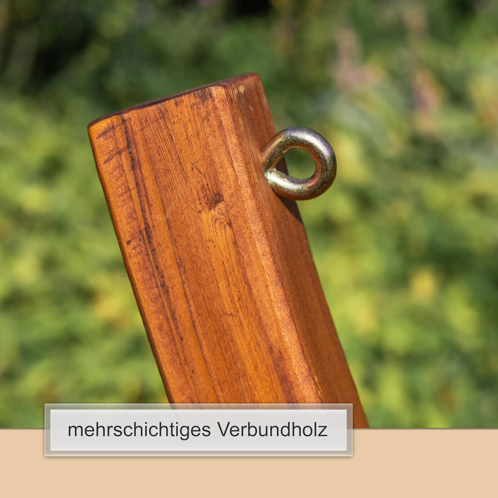 Hängemattengestell Holz Eukalyptus 310 cm wetterfest bis 150 kg ohne Hängematte Modell 50055