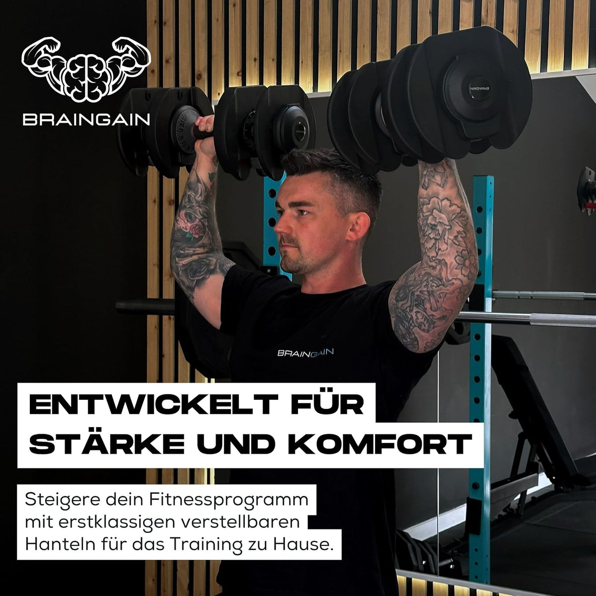 Verstellbare Kurzhanteln 15-in-1 24 kg Paar einstellbares Gewicht 2,5 bis 24 kg Schnellverstellung rutschfester Griff