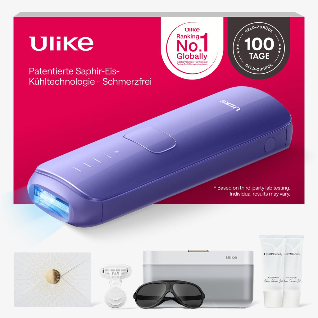 IPL Haarentfernungsgerät Air 3 Deluxe für Gesicht und Körper mit Saphir-Kühlung UV-Sterilisator und Aloe Vera Gel