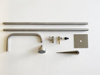 Gartendusche Aussendusche Pooldusche Edelstahl Nickel gebürstet 360° schwenkbarer Duschkopf 2 Strahlarten Antikalkdüsen