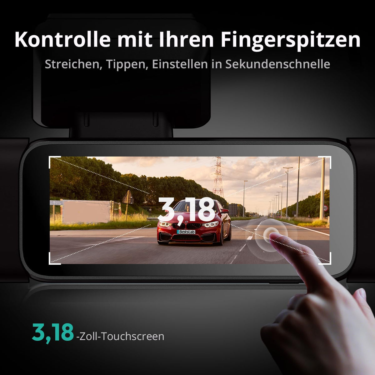 4 Kanal Dashcam G980H 3K vorne und 1080P hinten 560° 5,8GHz WLAN GPS 24h Parkmodus Nachtsicht 128GB SD-Karte Hardwire-Kit