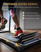 Klappbares Walking Pad LF-X2DC 10 km/h 500 W mit LED Display 100 kg Belastbarkeit und ABS Rahmen