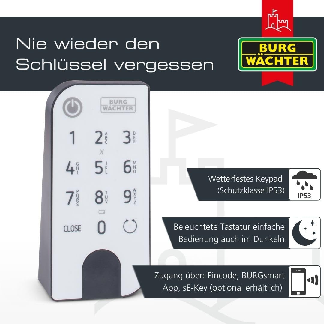 Elektronisches Türschloss Entry Home 2.0 mit Zahlencode App und Funkschlüssel inklusive Zylinder