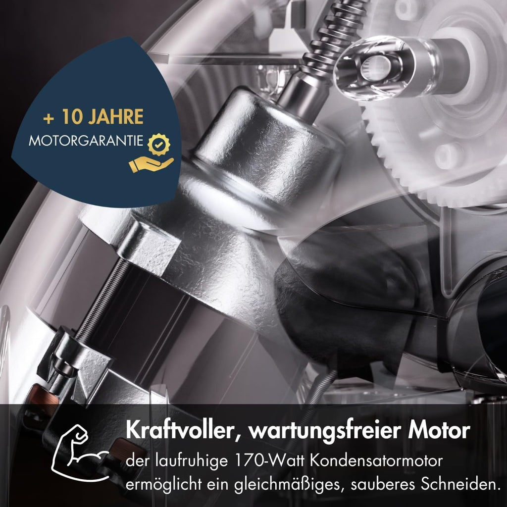 Allesschneider Master M20 elektrischer Schneidemaschine Vollmetall 170 mm Messer Schnittstärke 0–20 mm 170 W