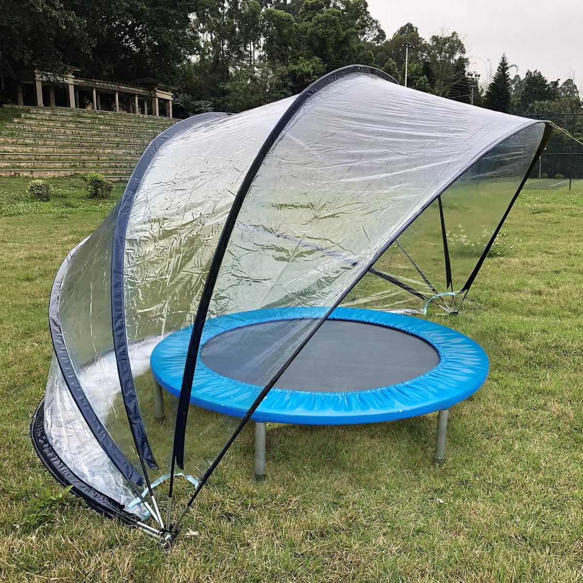 Pool Pavillon Cabrio Dome 036528-0 440 x 440 x 220 cm mit Sonnenschutz und Wetterschutz