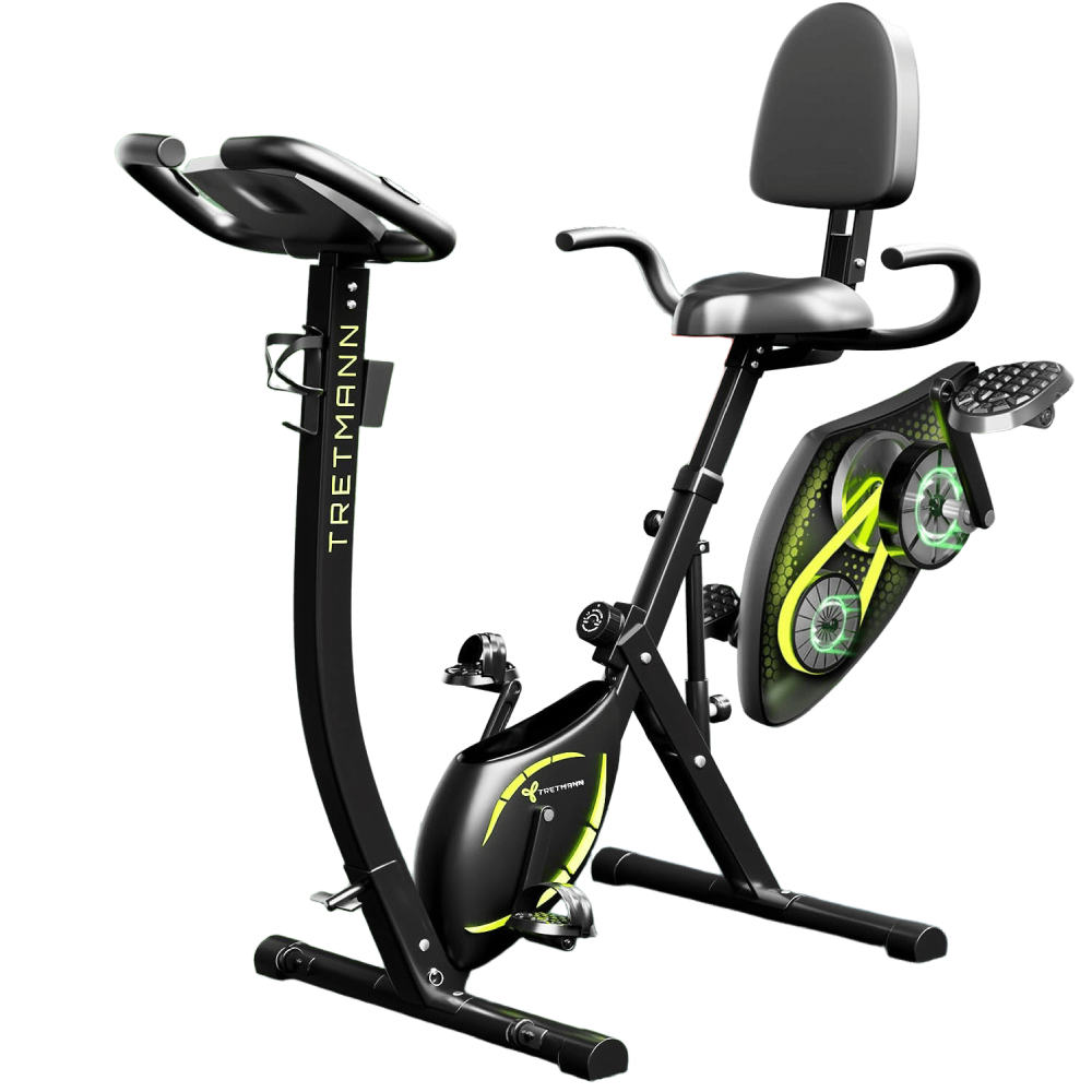 3in1 Heimtrainer Fahrrad klappbar Cyclette Liegeergometer Magnetwiderstand 140 kg Belastbarkeit verstellbarer Sitz