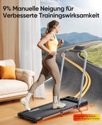 Klappbares Laufband für Zuhause und Büro RM01 12 km/h 2.5HP 9% Steigung 120 kg Tragkraft Walking Pad mit LED Anzeige