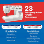 Nähmaschine N 1235/61 Freiarm mit 29 Stichprogrammen variabler Stichlänge Stichbreite und Knopflochfunktion