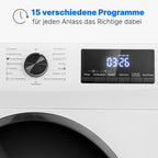 Waschmaschine WA 7185 8kg 1400 U/min Frontlader 15 Programme LED Display Dampffunktion Invertermotor