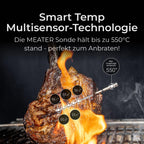 Digitales Fleischthermometer Pro Duo 2 Sonden Kabellos WLAN App Steuerung für Grill Ofen Smoker