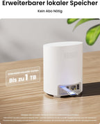 2K WLAN Überwachungskamera Set Home Hub Mini mit 2x Argus PT Lite 360° Schwenkbar Solarpanel KI-Erkennung Akkubetrieb