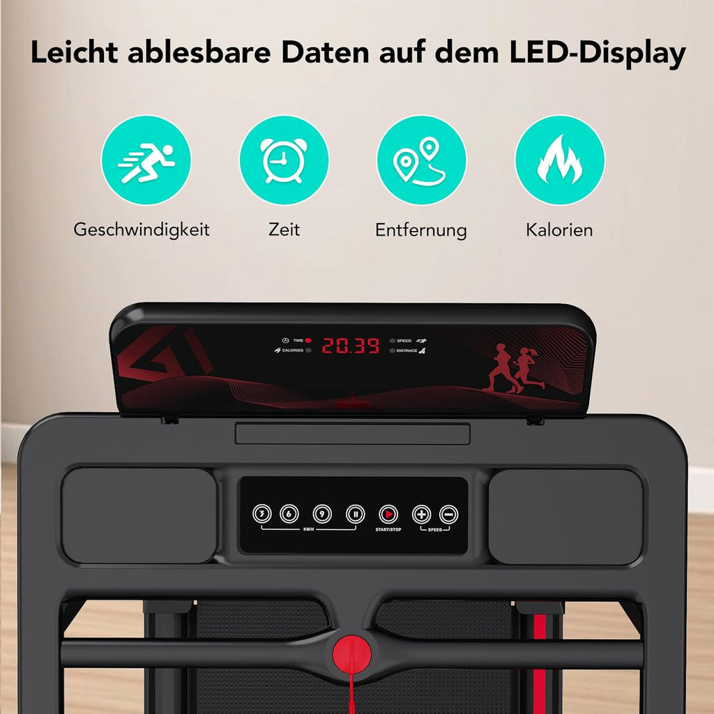 Elektrisches Laufband klappbar CS-WP9 12 km/h 1400W Walking Pad LED Display Bluetooth App 110 kg