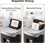 Aktenvernichter Autofeed Mikroschnitt P-4 C233-B 120 Blatt 23 Liter 62 dB Büro Schredder mit automatischem Einzug