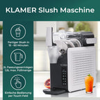 Slush Maschine 2 L mit 5 Programmen automatischer Reinigung Touch-Steuerung und Zubereitung ohne Eis